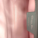 クリスチャン・ディオール Christian Dior レディディオールミディアムトリコロール ピンク・グレー SV金具 カナージュ レディース ハンドバッグ