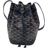 ゴヤール GOYARD プティクロ バケット ネイビー コーティングキャンバス レディース ショルダーバッグ