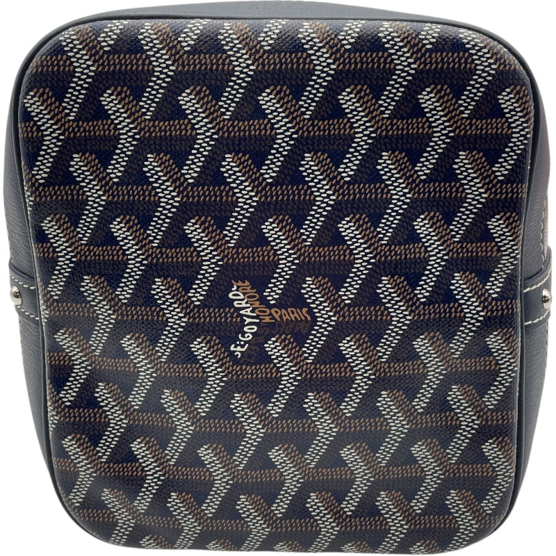 ゴヤール GOYARD プティクロ バケット ネイビー コーティングキャンバス レディース ショルダーバッグ