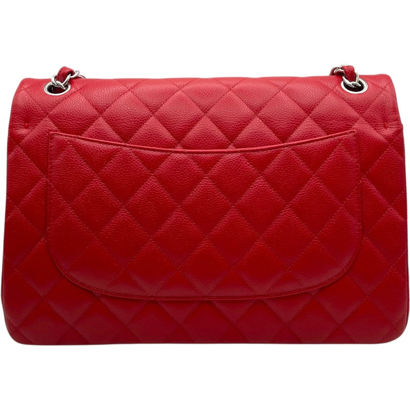 シャネル CHANEL デカマトラッセ30 A58600 19番台 レッド SV金具 キャビアスキン レディース ショルダーバッグ