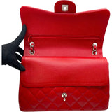 シャネル CHANEL デカマトラッセ30 A58600 19番台 レッド SV金具 キャビアスキン レディース ショルダーバッグ