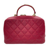 シャネル CHANEL ココマーク2WAYチェーンショルダー 24番台 レッド GD金具 キャビアンスキン レディース ショルダーバッグ