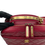 シャネル CHANEL ココマーク2WAYチェーンショルダー 24番台 レッド GD金具 キャビアンスキン レディース ショルダーバッグ