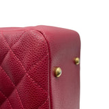 シャネル CHANEL ココマーク2WAYチェーンショルダー 24番台 レッド GD金具 キャビアンスキン レディース ショルダーバッグ