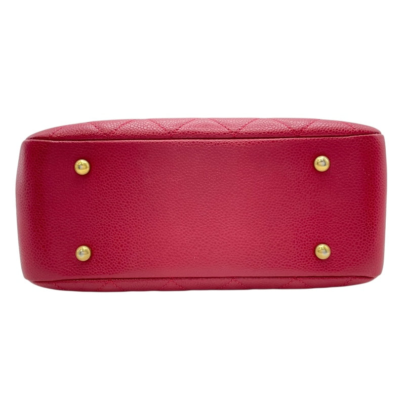 シャネル CHANEL ココマーク2WAYチェーンショルダー 24番台 レッド GD金具 キャビアンスキン レディース ショルダーバッグ