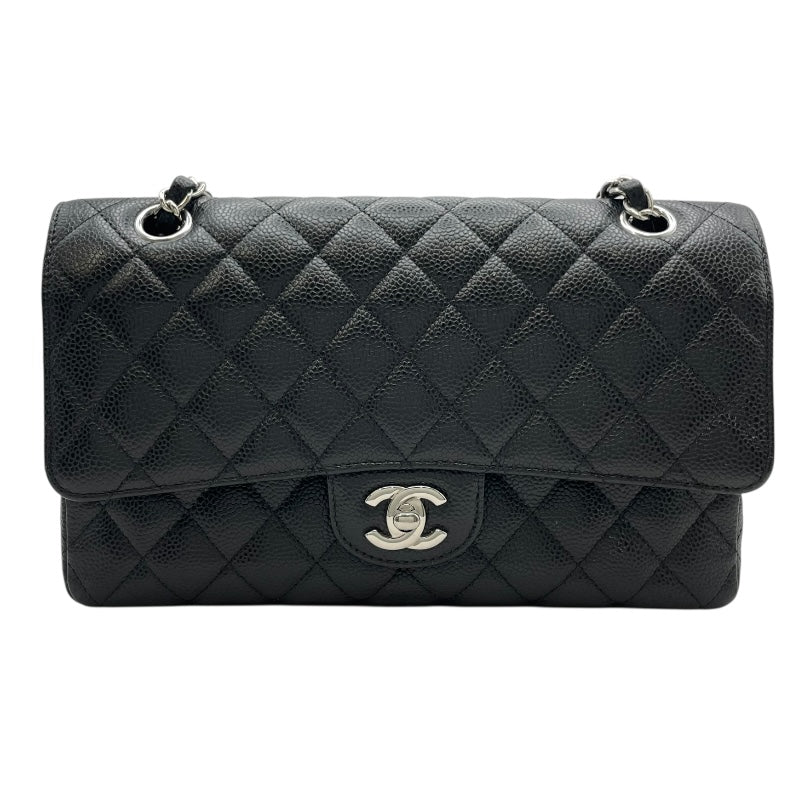 シャネル CHANEL マトラッセ25 A01112 23番台 ブラック SV金具 キャビアスキン レディース ショルダーバッグ