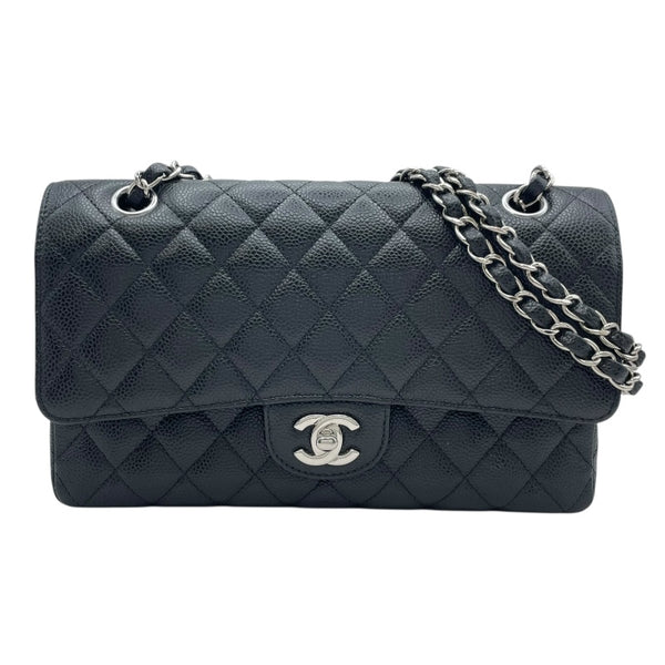 シャネル CHANEL マトラッセ25 A01112 23番台 ブラック SV金具 キャビアスキン レディース ショルダーバッグ