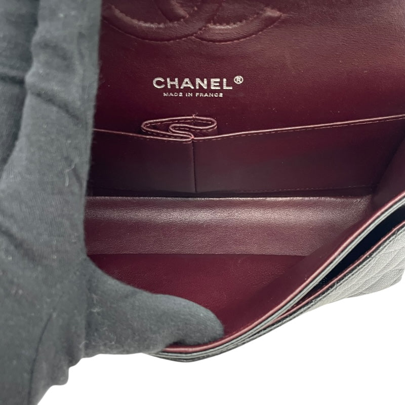 シャネル CHANEL マトラッセ25 A01112 23番台 ブラック SV金具 キャビアスキン レディース ショルダーバッグ