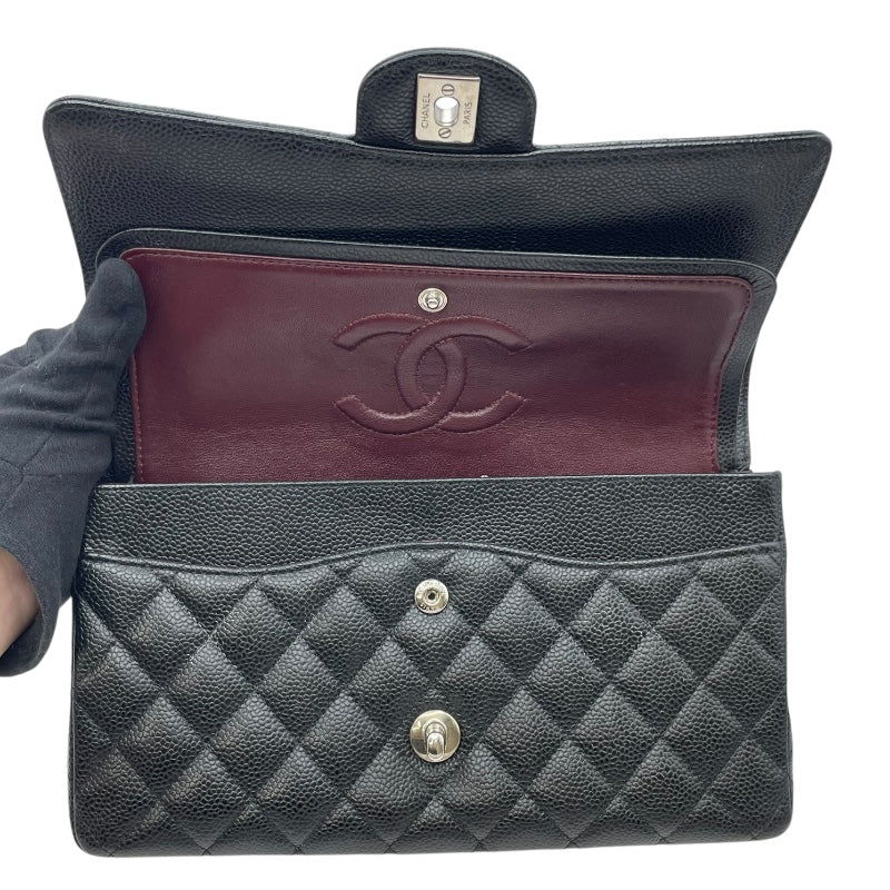 シャネル CHANEL マトラッセ25 A01112 23番台 ブラック SV金具 キャビアスキン レディース ショルダーバッグ