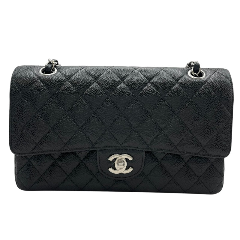 シャネル CHANEL マトラッセ25 A01112 23番台 ブラック SV金具 キャビアスキン レディース ショルダーバッグ