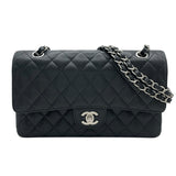 シャネル CHANEL マトラッセ25 A01112 23番台 ブラック SV金具 キャビアスキン レディース ショルダーバッグ