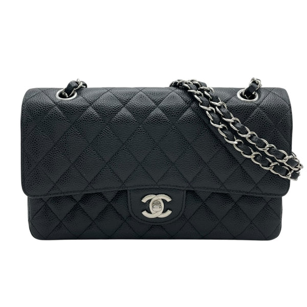 シャネル CHANEL マトラッセ25 A01112 23番台 ブラック SV金具 キャビアスキン レディース ショルダーバッグ