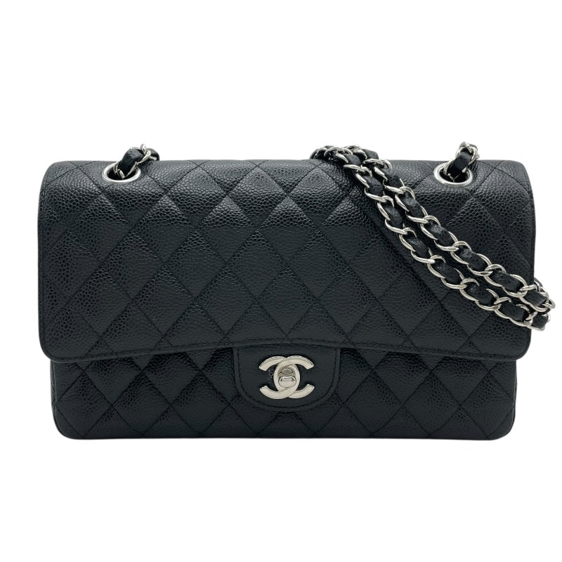 シャネル CHANEL マトラッセ25 A01112 23番台 ブラック SV金具 キャビアスキン レディース ショルダーバッグ
