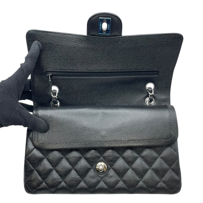 シャネル CHANEL マトラッセ25 A01112 23番台 ブラック SV金具 キャビアスキン レディース ショルダーバッグ