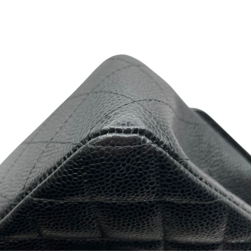 シャネル CHANEL マトラッセ25 A01112 23番台 ブラック SV金具 キャビアスキン レディース ショルダーバッグ