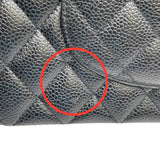 シャネル CHANEL マトラッセ25 A01112 26番台 ブラック GD金具 キャビアスキン レディース ショルダーバッグ