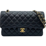 シャネル CHANEL マトラッセ25 A01112 26番台 ブラック GD金具 キャビアスキン レディース ショルダーバッグ