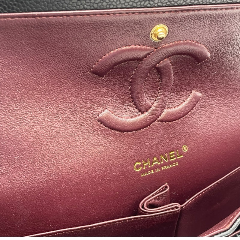 シャネル CHANEL マトラッセ25 A01112 26番台 ブラック GD金具 キャビアスキン レディース ショルダーバッグ