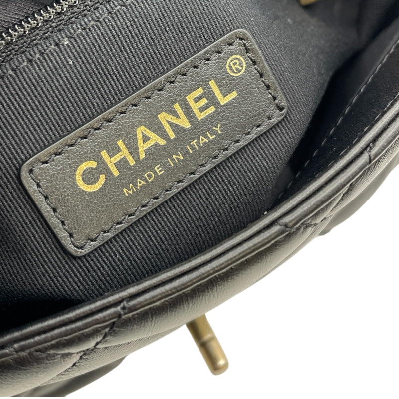 シャネル CHANEL マトラッセ チェーンショルダーバッグ AS3206 ブラック GD金具 ラムスキン レディース ショルダーバッグ