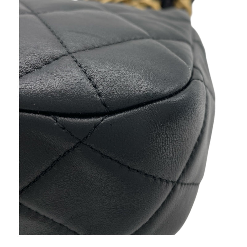 シャネル CHANEL マトラッセ チェーンショルダーバッグ AS3206 ブラック GD金具 ラムスキン レディース ショルダーバッグ