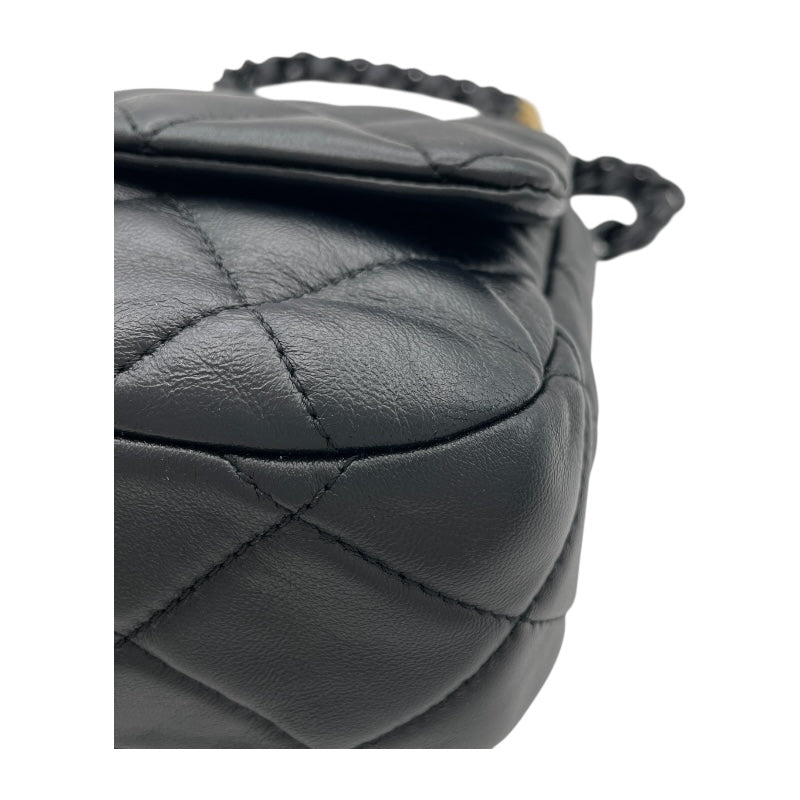 シャネル CHANEL マトラッセ チェーンショルダーバッグ AS3206 ブラック GD金具 ラムスキン レディース ショルダーバッグ