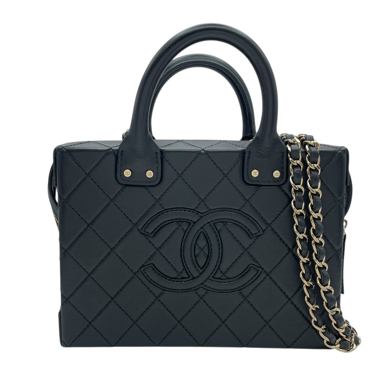 シャネル CHANEL ココマーク2WAYバニティチェーンバッグ AS3345 ブラック GD金具 ラムスキン レディース ショルダーバッグ