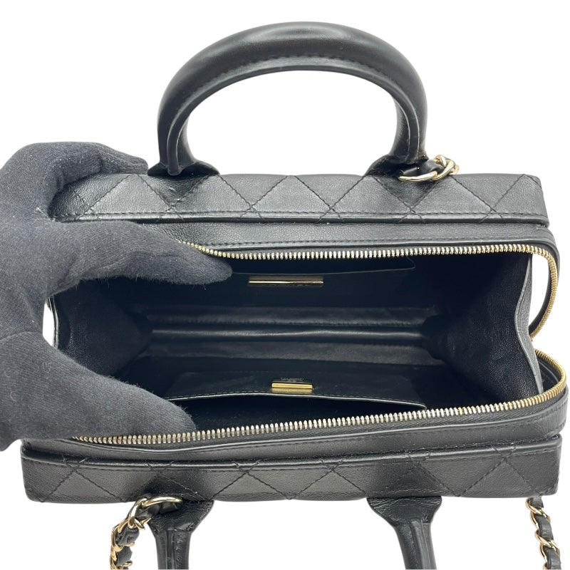 シャネル CHANEL ココマーク2WAYバニティチェーンバッグ AS3345 ブラック GD金具 ラムスキン レディース ショルダーバッグ