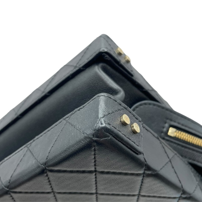 シャネル CHANEL ココマーク2WAYバニティチェーンバッグ AS3345 ブラック GD金具 ラムスキン レディース ショルダーバッグ