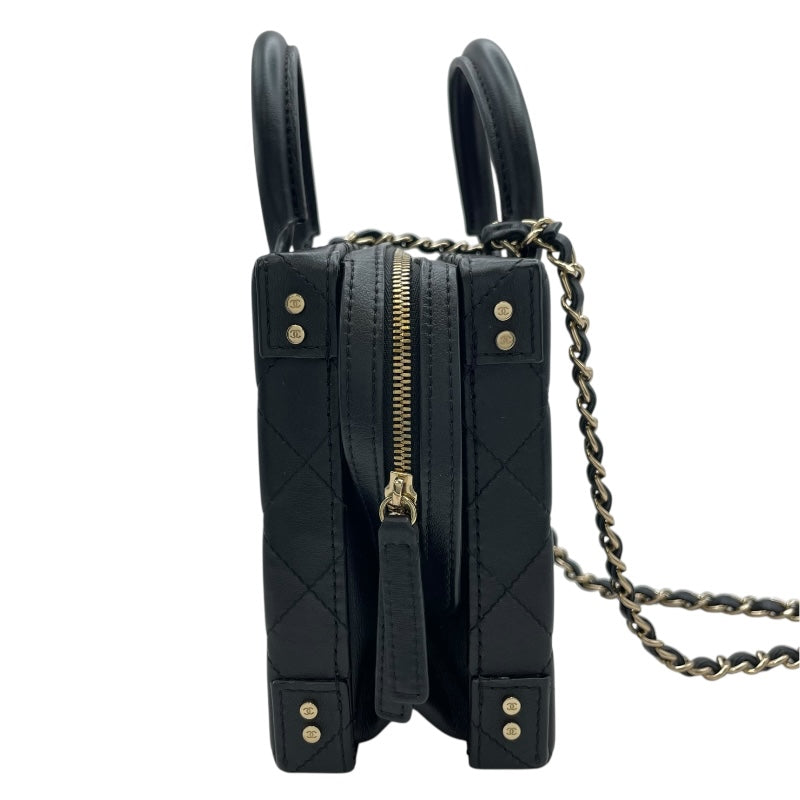 シャネル CHANEL ココマーク2WAYバニティチェーンバッグ AS3345 ブラック GD金具 ラムスキン レディース ショルダーバッグ