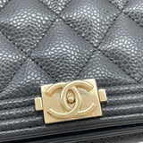 シャネル CHANEL ボーイシャネルチェーンウォレット AP0117 ブラック GD金具 キャビアスキン レディース ショルダーバッグ