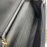 シャネル CHANEL ボーイシャネルチェーンウォレット AP0117 ブラック GD金具 キャビアスキン レディース ショルダーバッグ