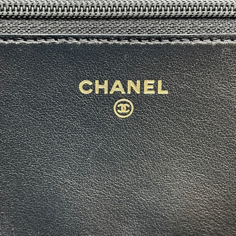 シャネル CHANEL ボーイシャネルチェーンウォレット AP0117 ブラック GD金具 キャビアスキン レディース ショルダーバッグ