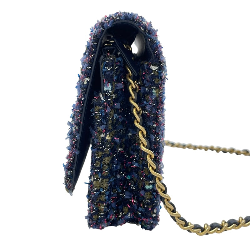 シャネル CHANEL マトラッセチェーンウォレット AP0250 26番台 パープル SV金具 ツイート レディース ウォレットチェーン