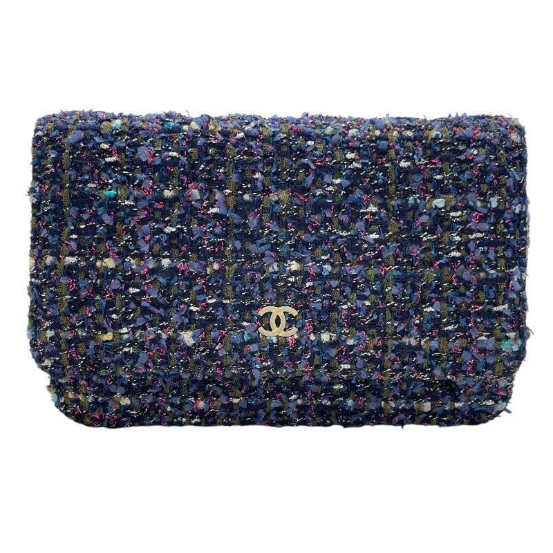 シャネル CHANEL マトラッセチェーンウォレット AP0250 26番台 パープル SV金具 ツイート レディース ウォレットチェーン