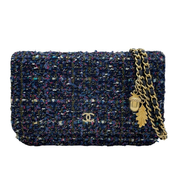 シャネル CHANEL マトラッセチェーンウォレット AP0250 26番台 パープル SV金具 ツイート レディース ウォレットチェーン