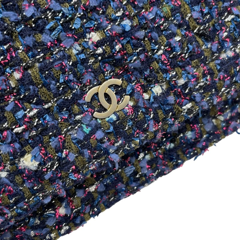 シャネル CHANEL マトラッセチェーンウォレット AP0250 26番台 パープル SV金具 ツイート レディース ウォレットチェーン