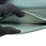 シャネル CHANEL マトラッセ チェーンウォレット A33814 25番台 ライトブルー SV金具 キャビアスキン レディース ウォレットチェーン