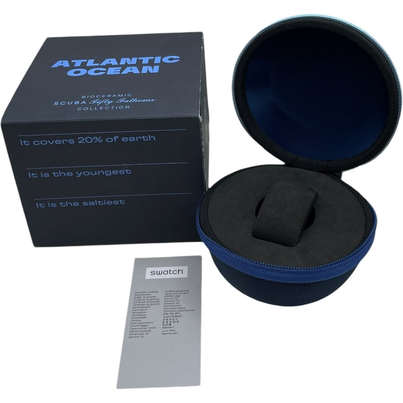 スウォッチ swatch バイオセラミック スキューバ フィフティファゾムコレクション SO35A100 ブルー 金性バイオセラミック 自動巻き メンズ 腕時計