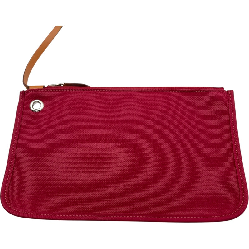 エルメス HERMES エールバッグジップPM A刻 ルージュカザック SV金具 トワル・ヴァッシュ レディース ショルダーバッグ