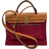 エルメス HERMES エールバッグジップPM A刻 ルージュカザック SV金具 トワル・ヴァッシュ レディース ショルダーバッグ