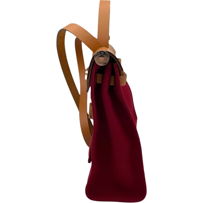 エルメス HERMES エールバッグジップPM A刻 ルージュカザック SV金具 トワル・ヴァッシュ レディース ショルダーバッグ