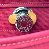 エルメス HERMES エールバッグジップPM A刻 ルージュカザック SV金具 トワル・ヴァッシュ レディース ショルダーバッグ