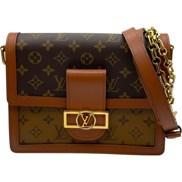 ルイ・ヴィトン LOUIS VUITTON ドーフィーヌMM M45958 ブラウン モノグラム・リバース レディース ショルダーバッグ