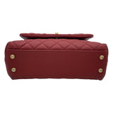 シャネル CHANEL ココハンドルXS A92990 24番台 レッド GD金具 キャビアスキン/リザード レディース ショルダーバッグ