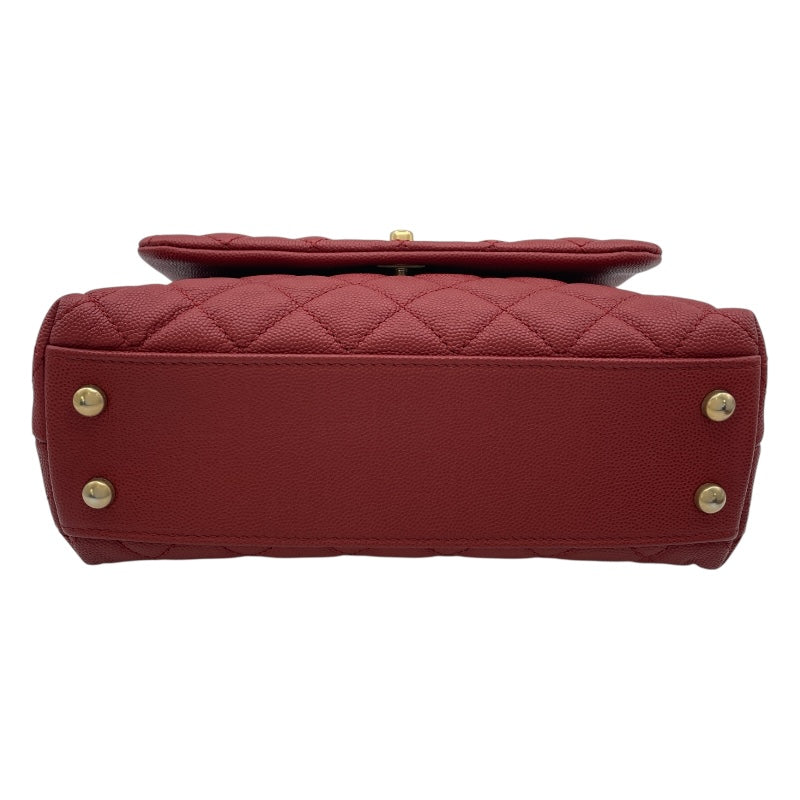 シャネル CHANEL ココハンドルXS A92990 24番台 レッド GD金具 キャビアスキン/リザード レディース ショルダーバッグ