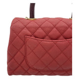 シャネル CHANEL ココハンドルXS A92990 24番台 レッド GD金具 キャビアスキン/リザード レディース ショルダーバッグ