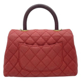 シャネル CHANEL ココハンドルXS A92990 24番台 レッド GD金具 キャビアスキン/リザード レディース ショルダーバッグ