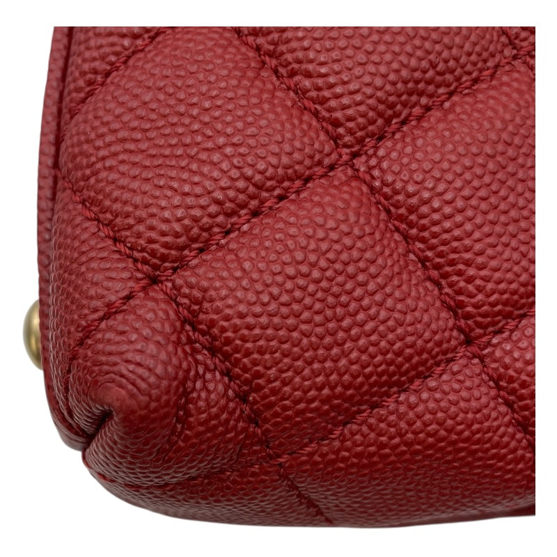 シャネル CHANEL ココハンドルXS A92990 24番台 レッド GD金具 キャビアスキン/リザード レディース ショルダーバッグ