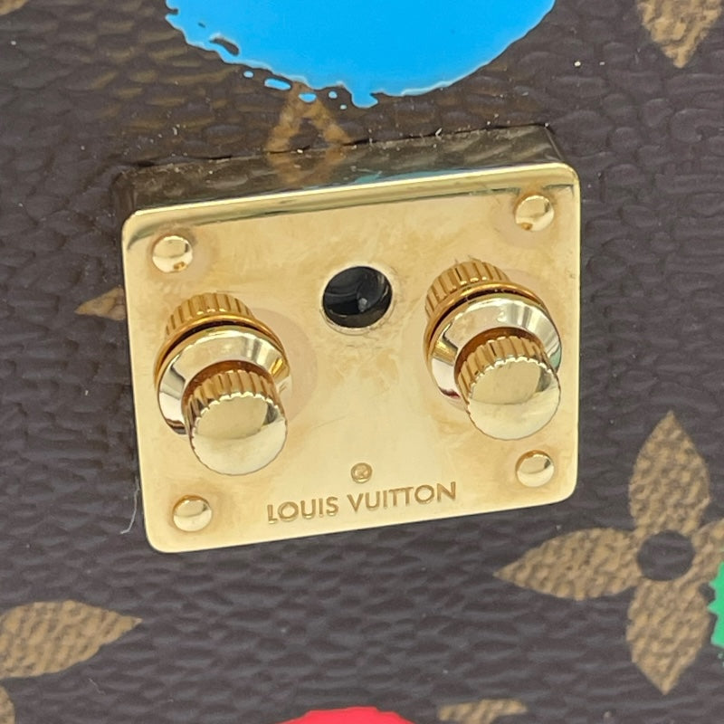 ルイ・ヴィトン LOUIS VUITTON LV×YKサイドトランク 草間彌生　 M46396 ブラウン モノグラム・ペインティッド・ドット レディース ショルダーバッグ