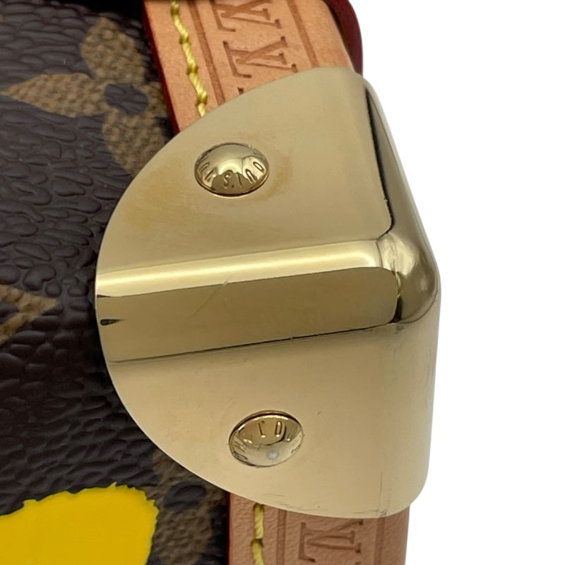 ルイ・ヴィトン LOUIS VUITTON LV×YKサイドトランク 草間彌生　 M46396 ブラウン モノグラム・ペインティッド・ドット レディース ショルダーバッグ